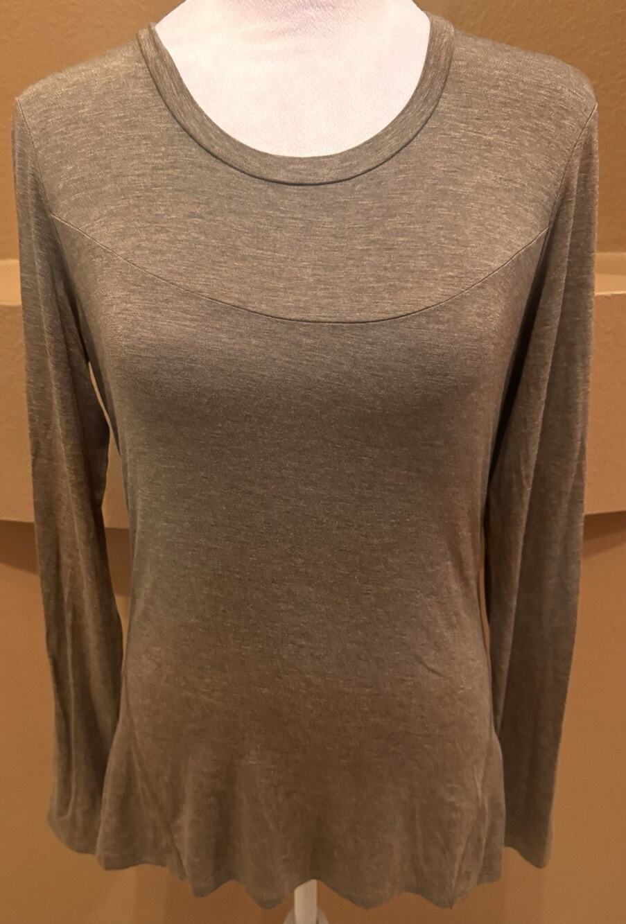 WEEKEND by Max Mara Long Sleeve T Shirt Tan Women’s Size S